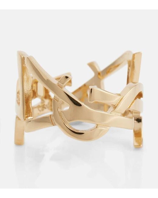 Saint Laurent Metallic Cassandre Ring