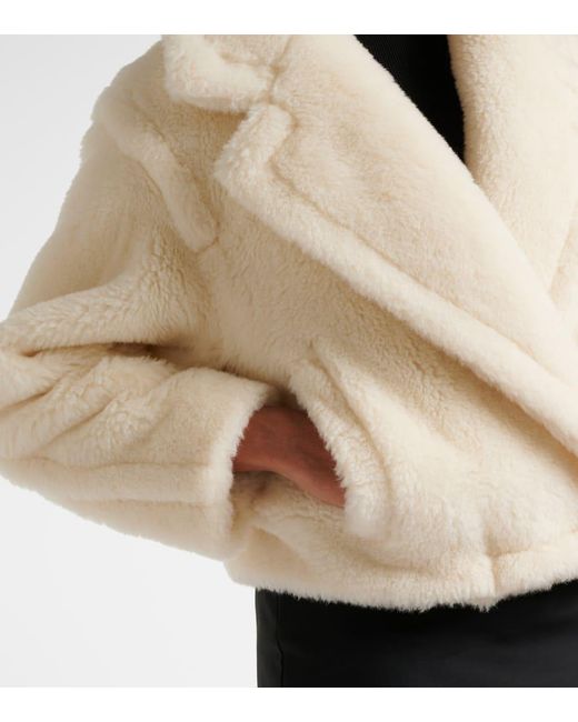 Max Mara Natural Oggeri Alpaca, Wool, And Silk Teddy Coat