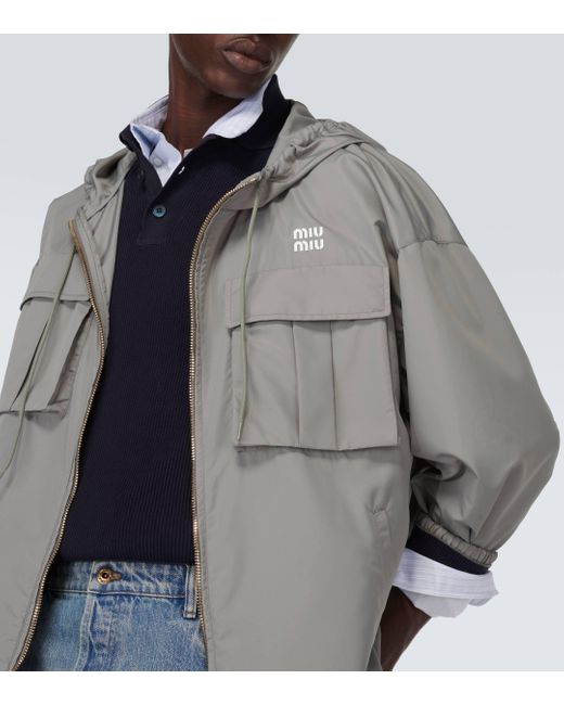 Miu Miu Gray Technical Jacket for men