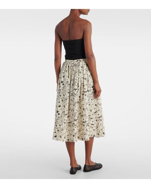 Proenza Schouler Natural Label Austin Cotton Poplin Midi Skirt