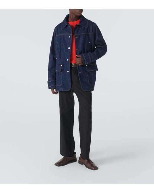 Wales Bonner Blue Shadow Denim Jacket for men