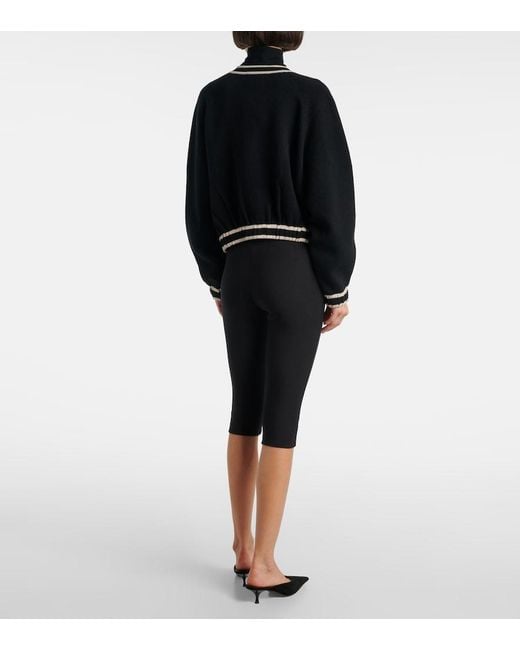 Tory Burch Black Wool And Cashmere-Blend Jacket