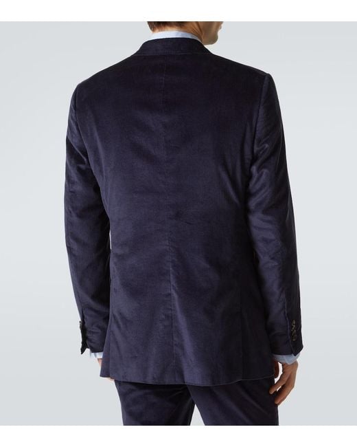 Gabriela Hearst Blue Cotton Corduroy Blazer for men