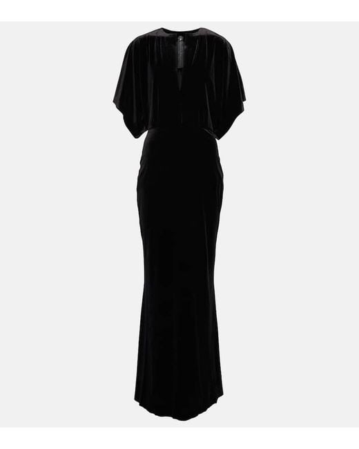 Abito Lungo Obie di Norma Kamali in Black