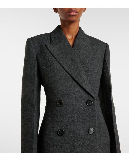 Prada Black Double-Breasted Wool Blazer