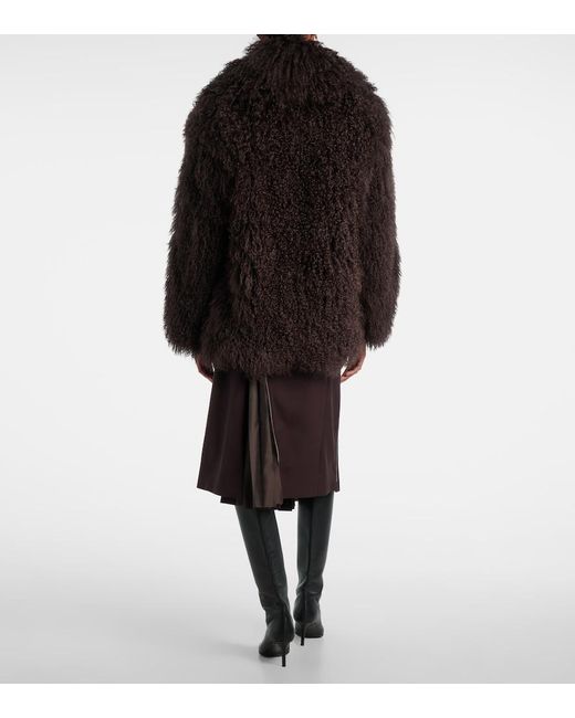 Yves Salomon Black Shearling Jacket