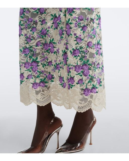 Rabanne White Floral Lace Maxi Dress