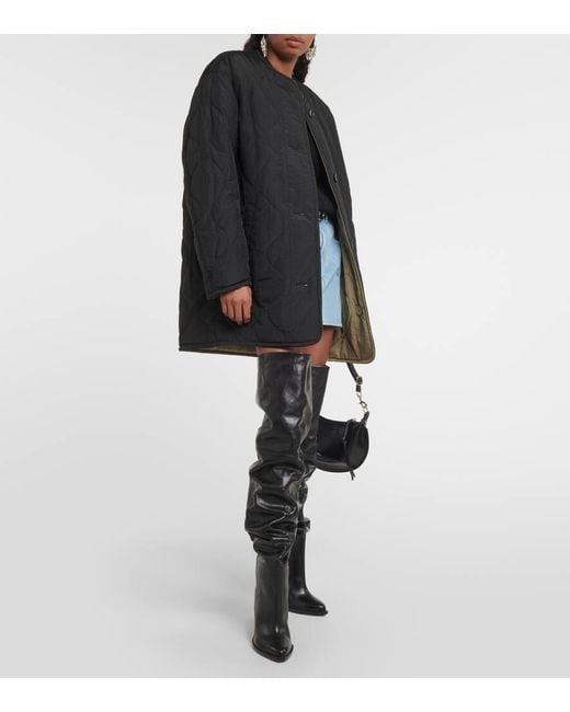 Isabel Marant Black Nesma Quilted Parka