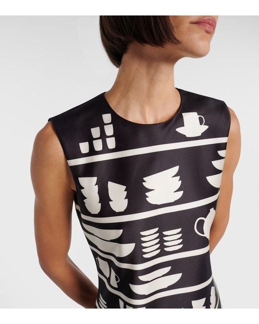 Miniabito Mini Shift Con Stampa di J.W. Anderson in Black