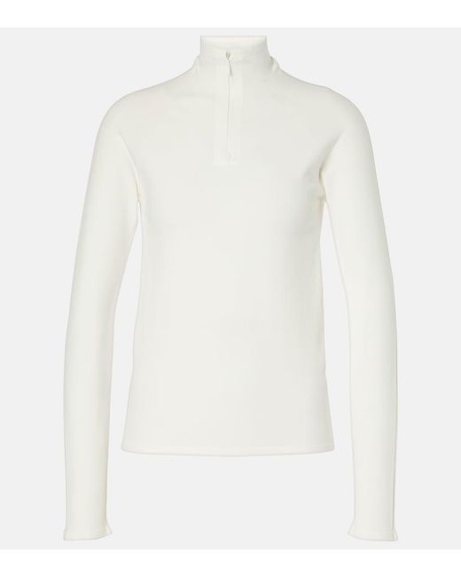 The Row White Patti Zip-Up Top