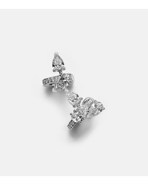 Repossi Metallic Serti Sur Vide 18Kt Single Ear Cuff With Diamonds