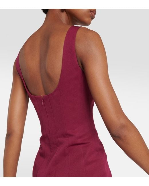 Staud Purple Maxikleid Portrait