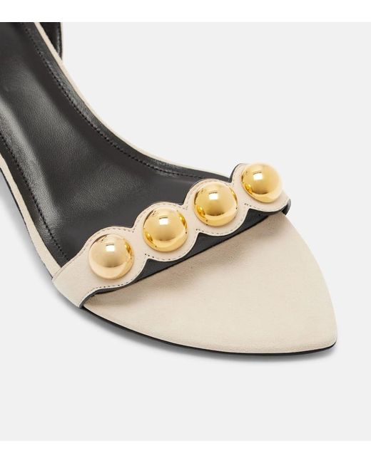 Isabel Marant Metallic Arolee Studded Suede Sandals