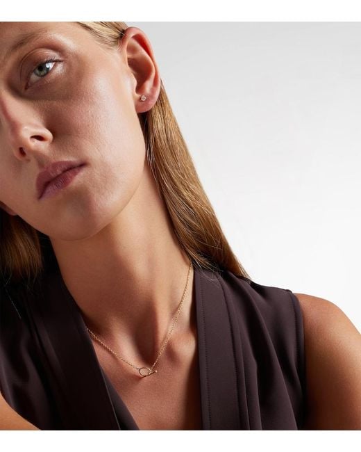 STONE AND STRAND White 10Kt Necklace With Diamonds
