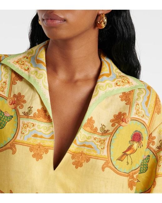 ALÉMAIS Yellow La Musica Linen Tunic