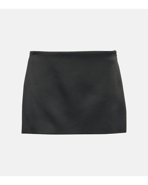 Minifalda Jett de crepe Khaite de color Black