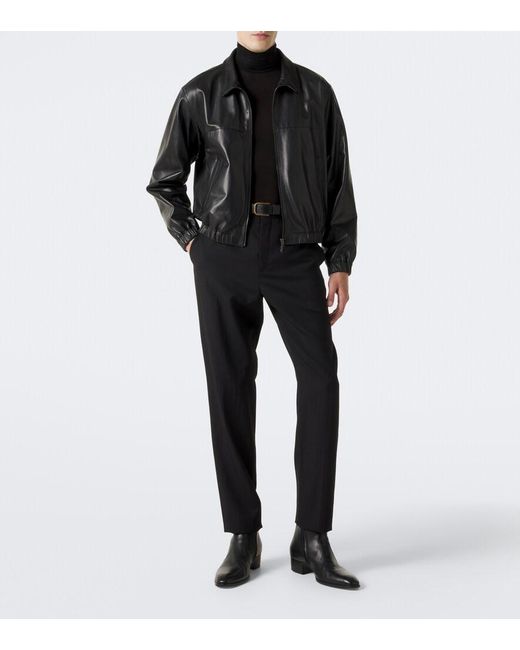 Saint Laurent Black Jersey Turtleneck Top for men