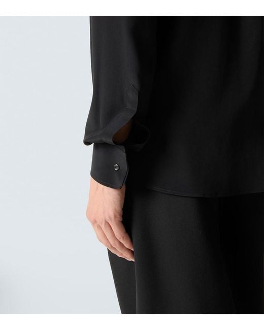 Dolce & Gabbana Black Silk Crepe De Chine Shirt for men