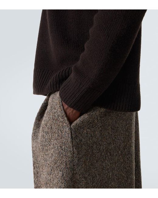 Dries Van Noten Black Wool And Cashmere Sweater for men