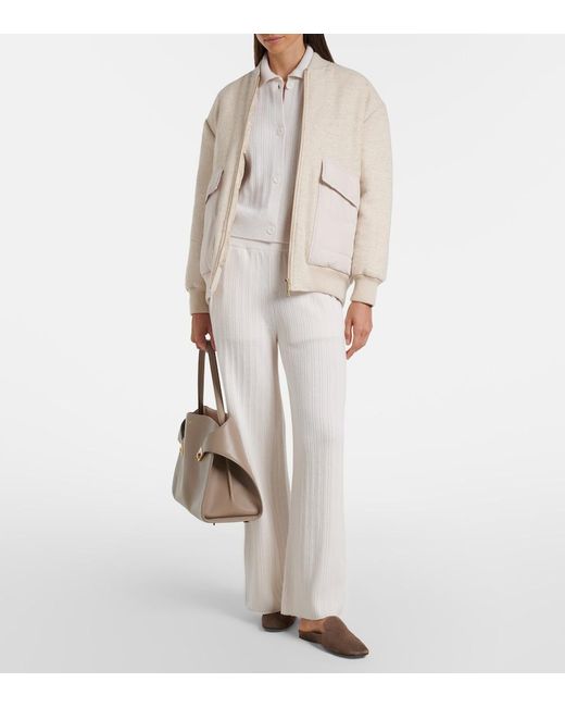 Eleventy White Wool And Cashmere Straight Pants