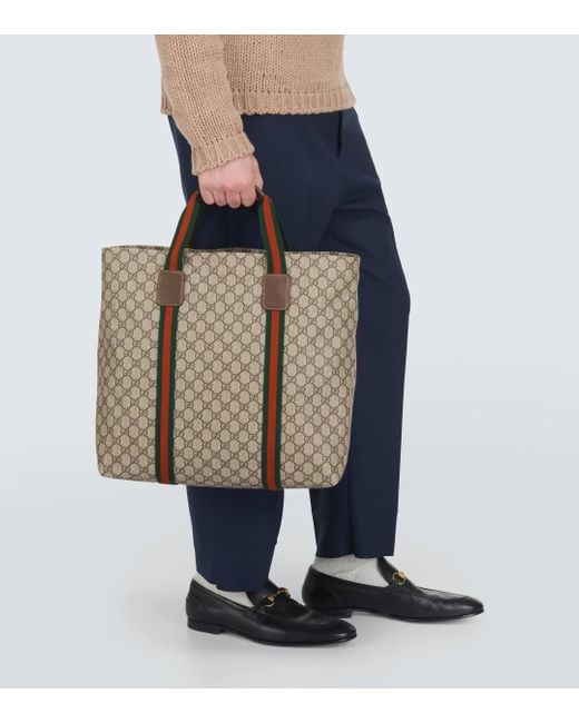Cabas Tender Medium en toile GG Supreme Gucci pour homme en coloris Brown