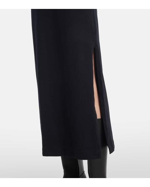 Vestido Midi De Mezcla De Algodon Sacai de color Blue