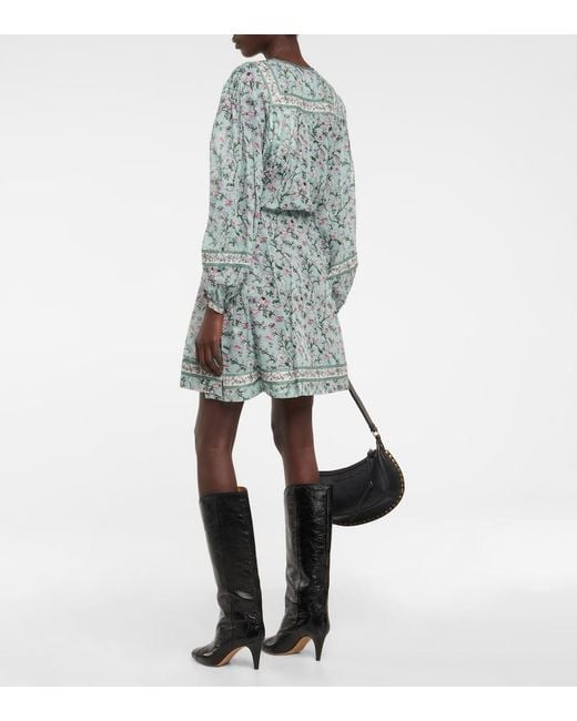 Isabel Marant Blue Floral Cotton Minidress