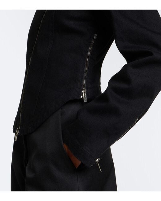 Alaïa Blue Denim Biker Jacket