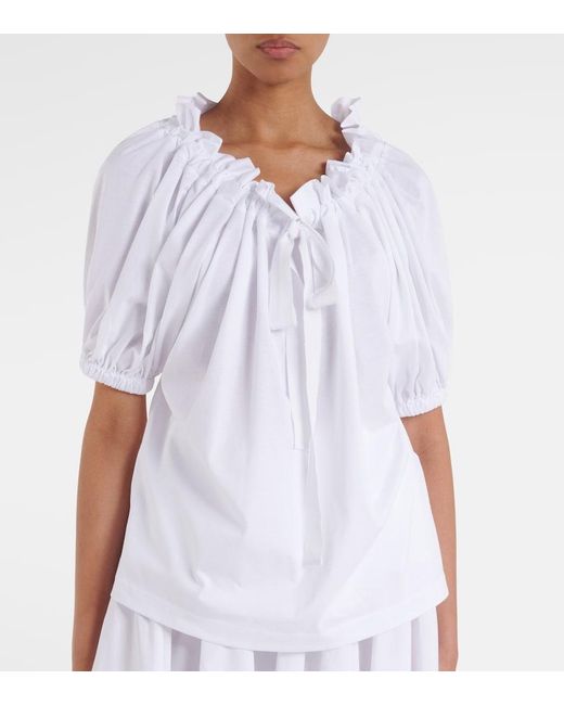 Patou White Cotton Jersey Top