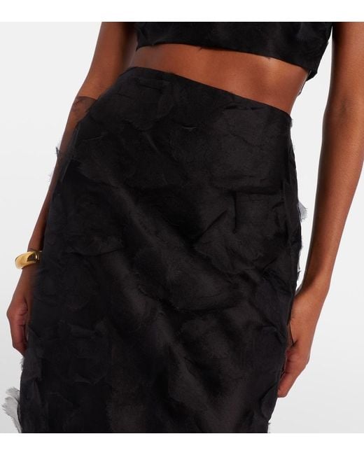 Max Mara Black Adepto Silk Maxi Skirt