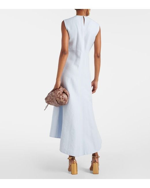Dorothee Schumacher Blue Summer Cruise Embellished Midi Dress