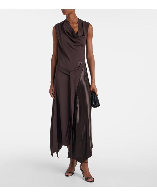 Ferragamo Brown Asymmetric Gown