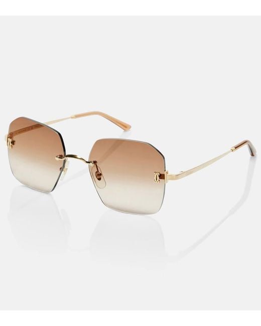 Occhiali Da Sole Squadrati Signature C di Cartier in Brown