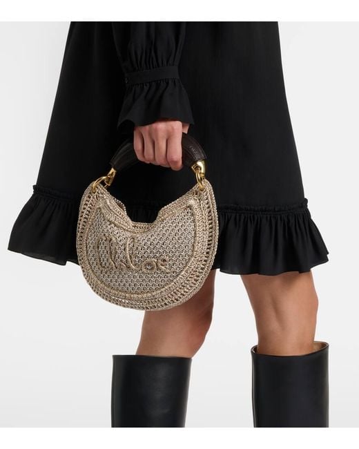Chloé Metallic Summer Banana Mini Crochet Shoulder Bag