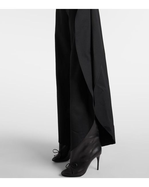 Alaïa Black Wool Grain De Poudre Balloon Pants