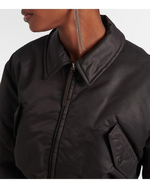 Chaqueta Bomber Acolchada Acne de color Black