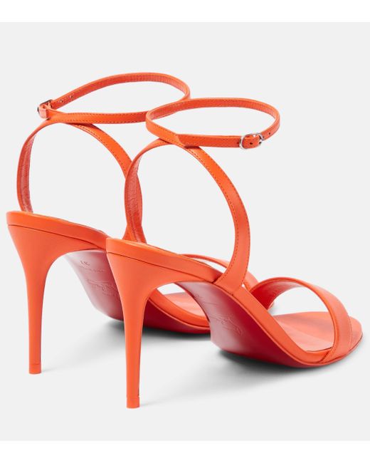 Christian Louboutin Red Loubigirl 85 Leather Sandals