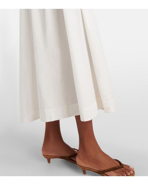 Doen White Kleid Aus Baumwolle