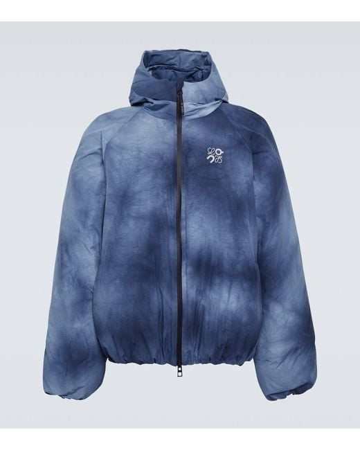 Loewe X On Tie-Dye Technical Puffer Jacket in Blue for Men | Lyst