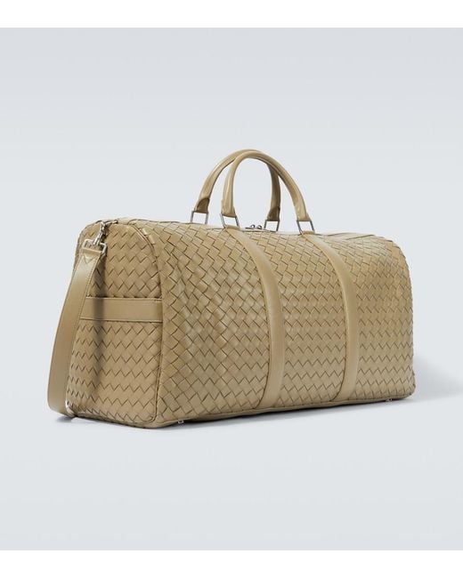 Bottega Veneta Weekender Intrecciato Large Aus Leder in Metallic für Herren