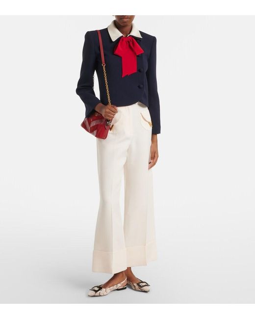 Roger Vivier Brown Gommettine Leather Slingback Flats