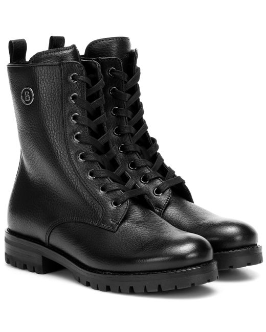 Bogner New Meribel Leather Ankle Boots in Black - Lyst