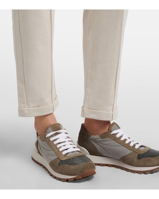 Brunello Cucinelli Natural Monili Cotton Sweatpants