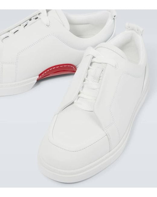 Christian Louboutin White Jimmy Leather Sneaker for men