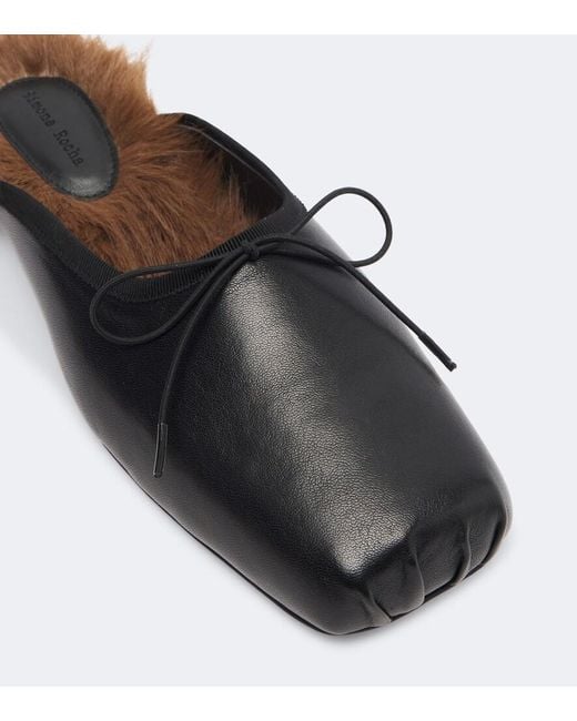 Simone Rocha Black Leather Mules