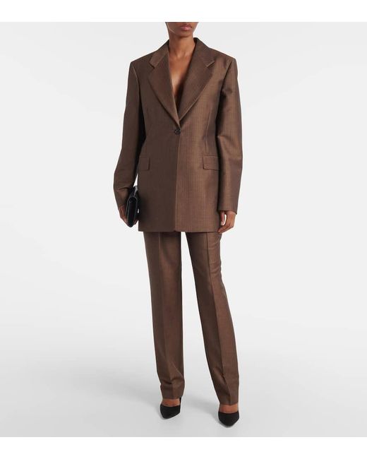 The Row Brown Gerade Hose Norbert Aus Mohair Und Wolle