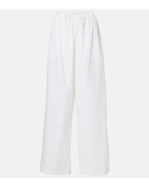 The Row White Weite Hose Hubert Aus Baumwolle