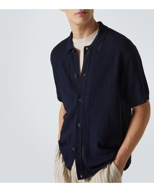 Orlebar Brown Blue Tiernan Cotton Polo Shirt for men