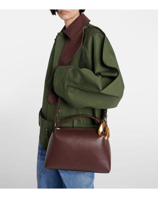 J.W. Anderson Brown Tote Bag Jwa Corner Aus Leder
