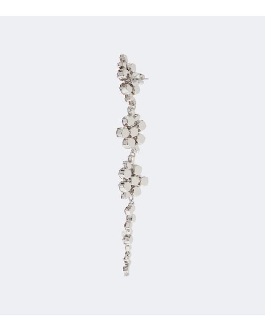 Simone Rocha Red Crystal-Embellished Drop Earrings
